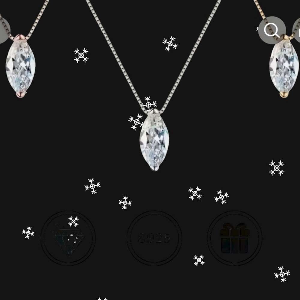 1 carat Moissanite pendant set in S 925. NWOT